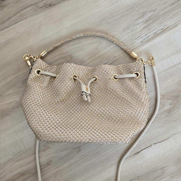 Victoria’s Secret Limited Edition Gold Mesh Rhinestone Bucket Crossbody - NWOT - Picture 7 of 9